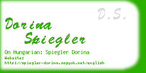 dorina spiegler business card